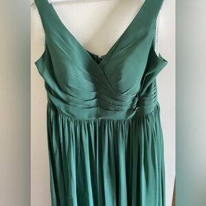 Azazie Keyla Dress in Dark Green